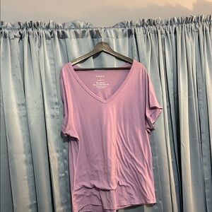 Torrid Lavender V-Neck Short Sleeve Tee